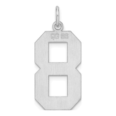 Sterling Silver Number 8 Charm – view 4