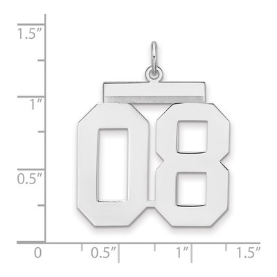 Sterling Silver Number 08 Charm – view 2