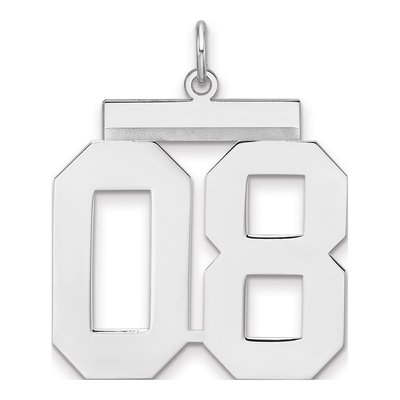 Sterling Silver Number 08 Charm