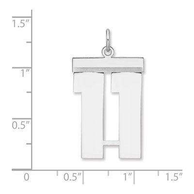Sterling Silver Number 11 Charm – view 2