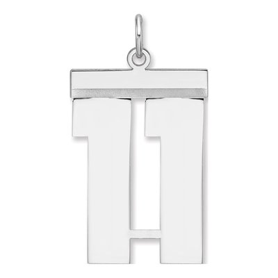 Sterling Silver Number 11 Charm