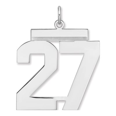 Sterling Silver Number 27 Charm