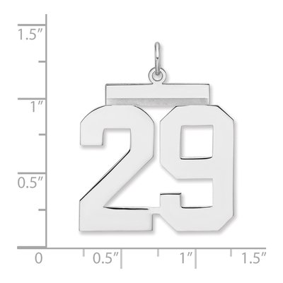 Sterling Silver Number 29 Charm – view 2