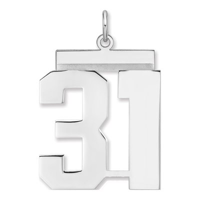 Sterling Silver Number 31 Charm