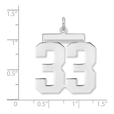 Sterling Silver Number 33 Charm – view 2