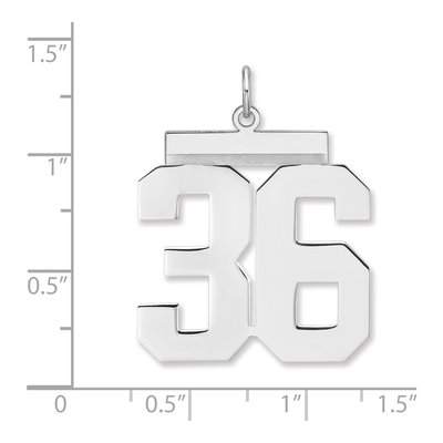 Sterling Silver Number 36 Charm – view 2