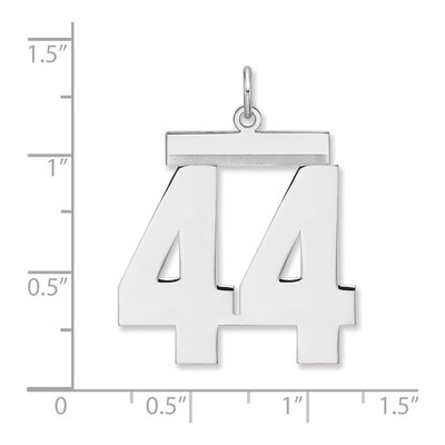 Sterling Silver Number 44 Charm – view 2
