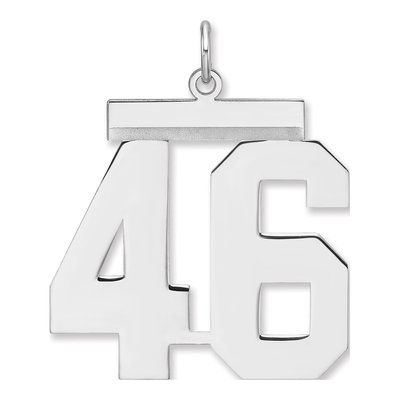 Sterling Silver Number 46 Charm