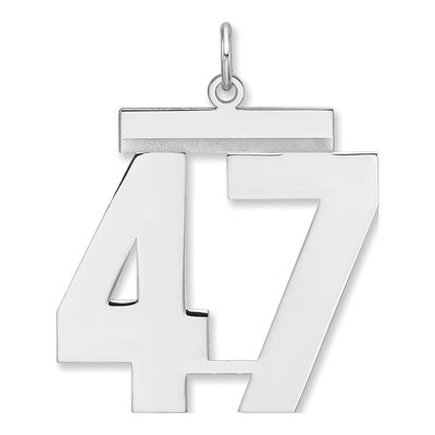 Sterling Silver Number 47 Charm