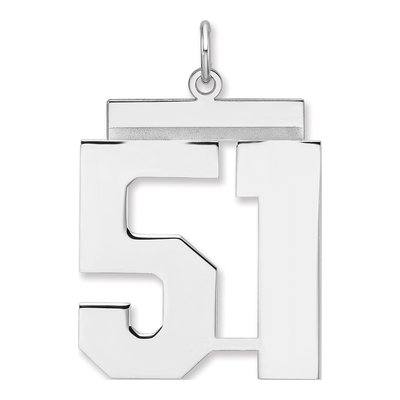 Sterling Silver Number 51 Charm