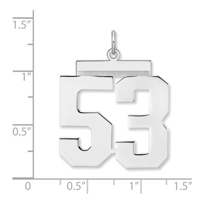 Sterling Silver Number 53 Charm – view 2