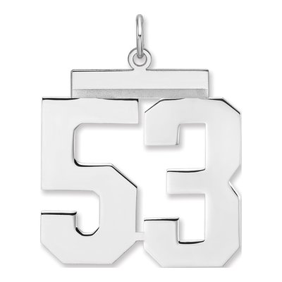 Sterling Silver Number 53 Charm