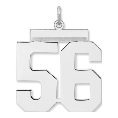 Sterling Silver Number 56 Charm