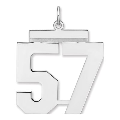 Sterling Silver Number 57 Charm