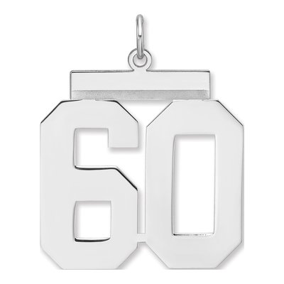 Sterling Silver Number 60 Charm