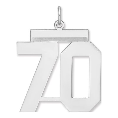 Sterling Silver Number 70 Charm