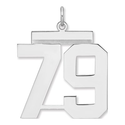 Sterling Silver Number 79 Charm Pendant