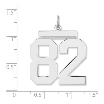 Sterling Silver Number 82 Charm – view 2