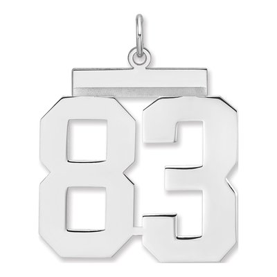 Sterling Silver Number 83 Charm