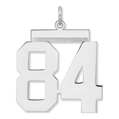 Sterling Silver Number 84 Charm