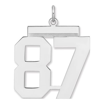 Sterling Silver Number 87 Charm