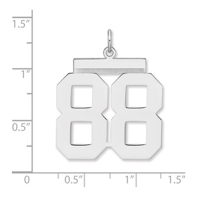Sterling Silver Number 88 Charm – view 2
