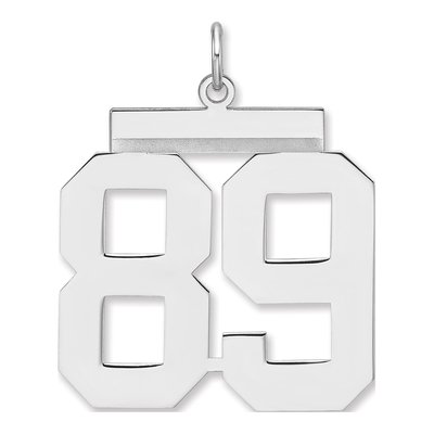 Sterling Silver Number 89 Charm