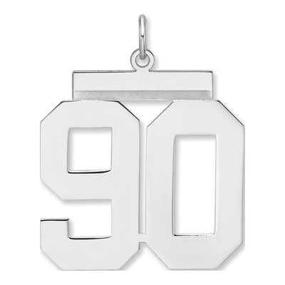 Sterling Silver Number 90 Charm