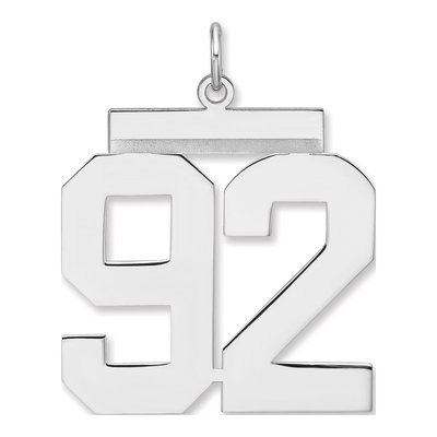 Sterling Silver Number 92 Charm
