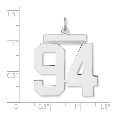Sterling Silver Number 94 Charm – view 2