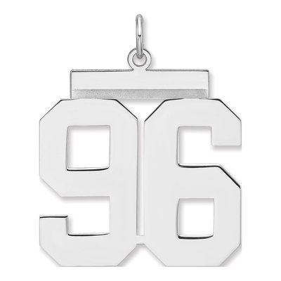 Sterling Silver Number 96 Charm