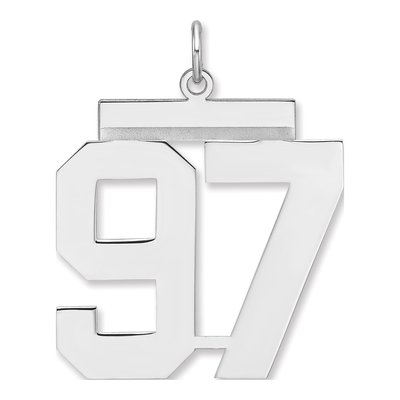 Sterling Silver Number 97 Charm