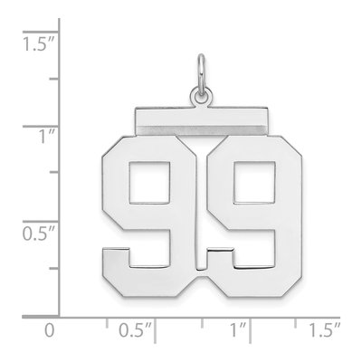 Sterling Silver Number 99 Pendant – view 5