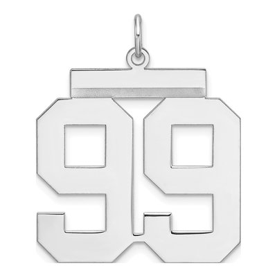 Sterling Silver Number 99 Pendant