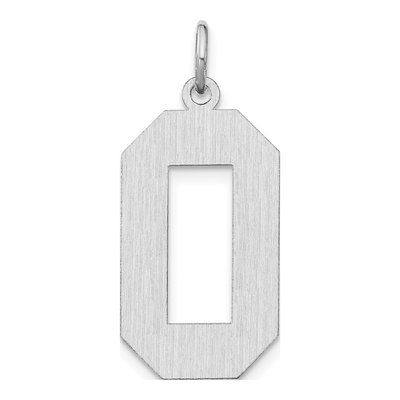 Sterling Silver Number 0 Charm – view 4