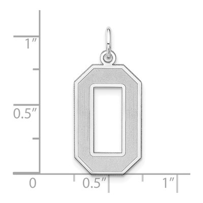 Sterling Silver Number 0 Charm – view 5