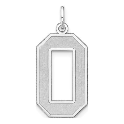 Sterling Silver Number 0 Charm