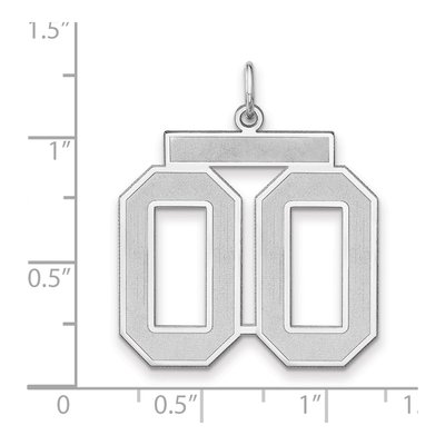 Sterling Silver Number 00 Charm – view 2