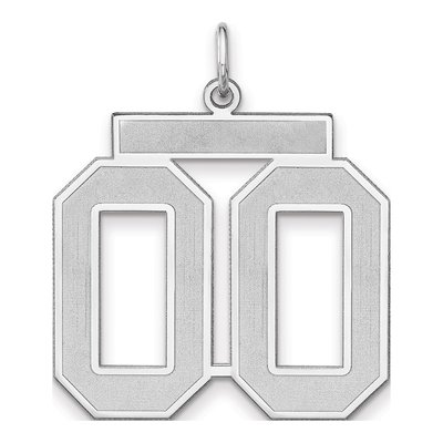 Sterling Silver Number 00 Charm