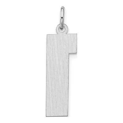 Sterling Silver Number 1 Charm – view 4