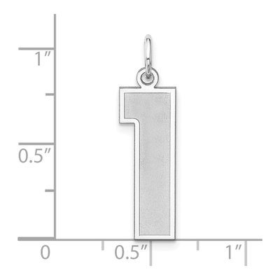 Sterling Silver Number 1 Charm – view 5