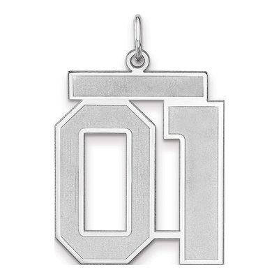 Sterling Silver Number 01 Charm