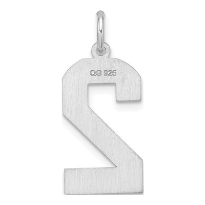 Sterling Silver Number 2 Charm – view 4