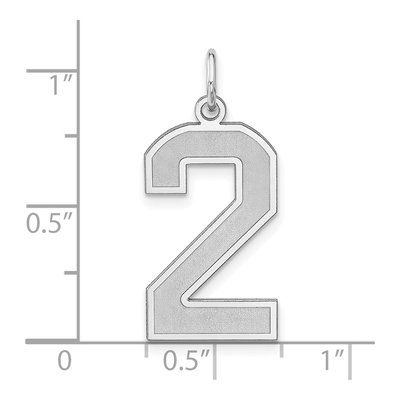 Sterling Silver Number 2 Charm – view 5