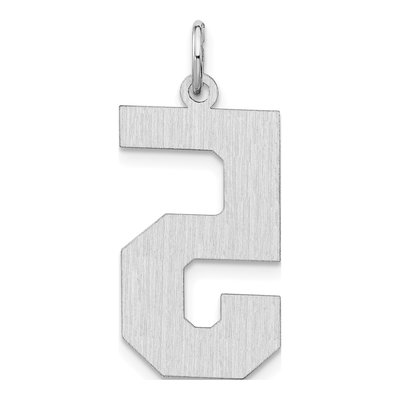 Sterling Silver Number 5 Charm – view 4