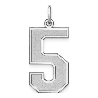 Sterling Silver Number 5 Charm