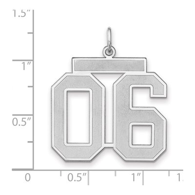 Sterling Silver Number 06 Charm – view 2