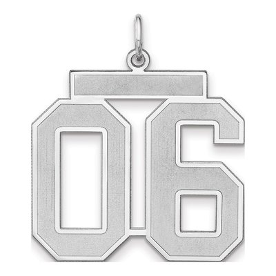 Sterling Silver Number 06 Charm