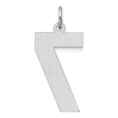 Sterling Silver Number 7 Pendant – view 4
