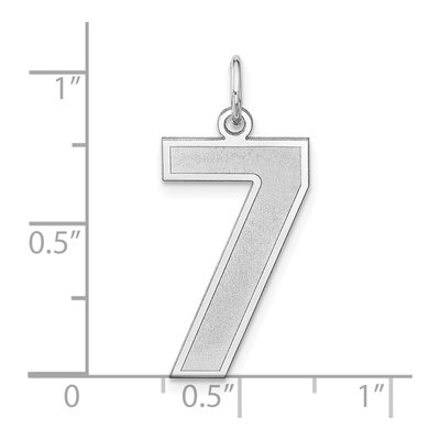 Sterling Silver Number 7 Pendant – view 5